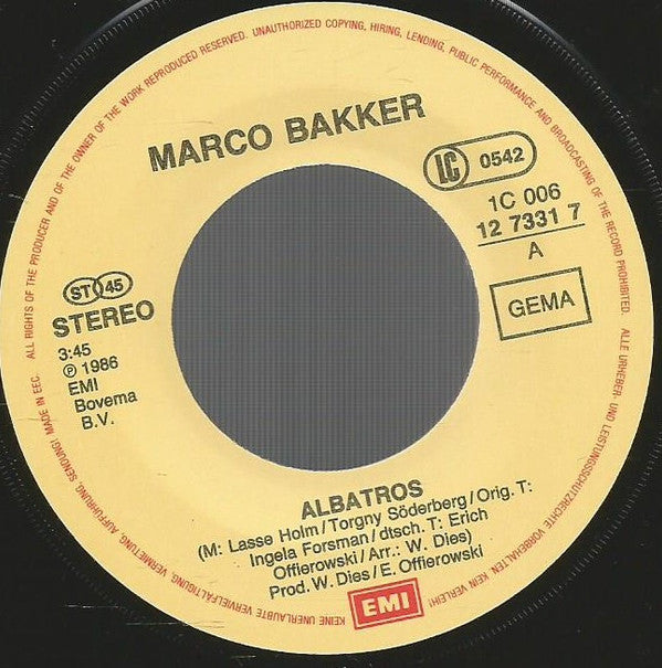 Marco Bakker : Albatros (7", Single)