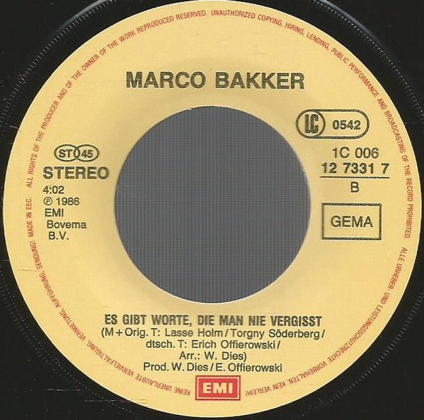 Marco Bakker : Albatros (7", Single)