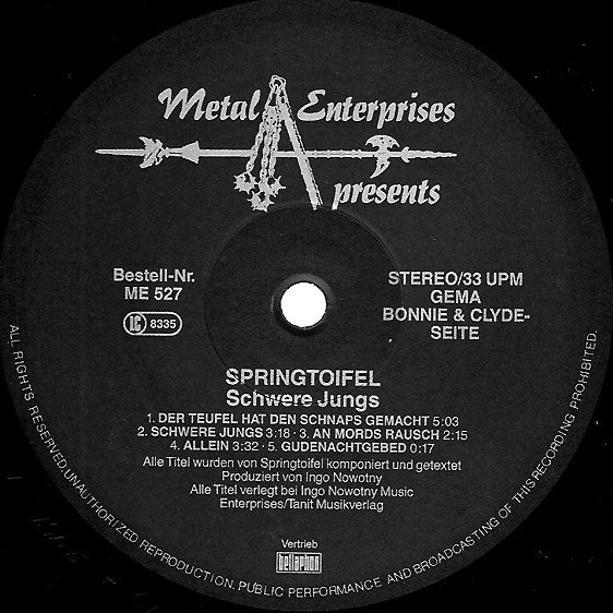 Springtoifel : Schwere Jungs (LP, Album)