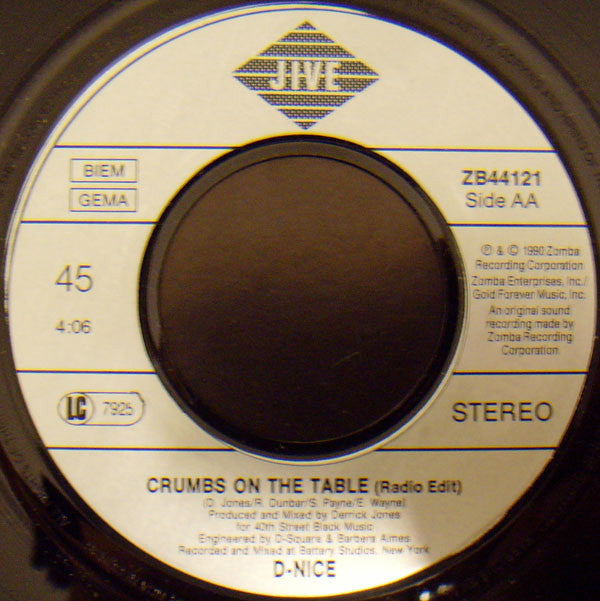 D-Nice : Call Me D-Nice / Crumbs On The Table (7")