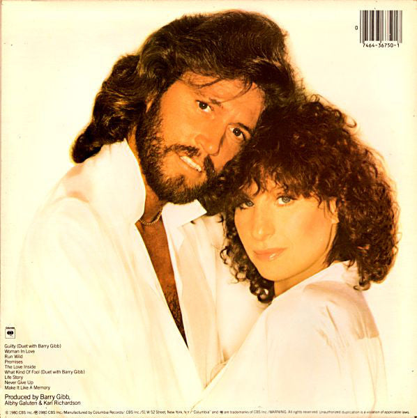 Barbra Streisand : Guilty (LP, Album, RE, Gat)