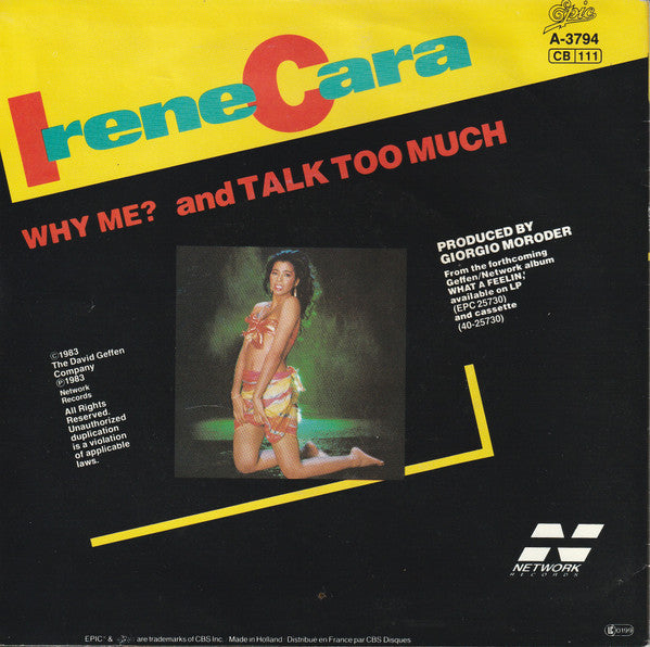Irene Cara : Why Me? (7", Single)