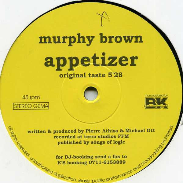 Murphy Brown / DJ Overdog : Appetizer / 1000 Miles (12")