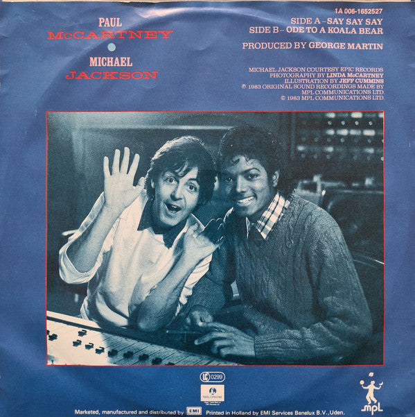 Paul McCartney And Michael Jackson : Say Say Say (7", Single)