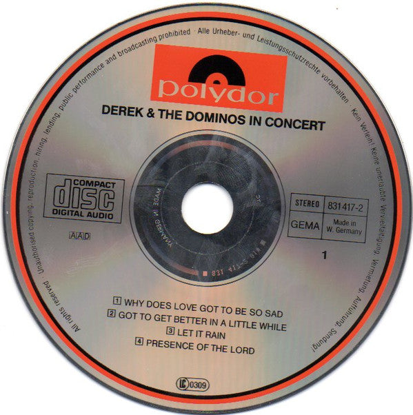 Derek & The Dominos Featuring Eric Clapton : In Concert (2xCD, Album, RE, PMD)