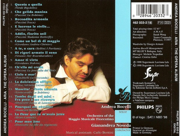 Andrea Bocelli : Aria - The Opera Album (CD, Album)