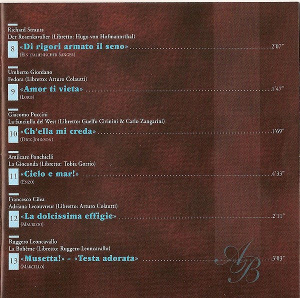 Andrea Bocelli : Aria - The Opera Album (CD, Album)