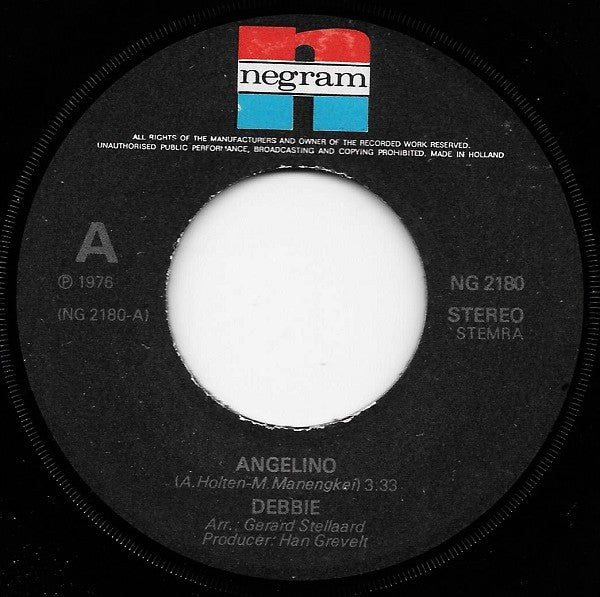 Debbie (6) : Angelino (7", Single, Bla)