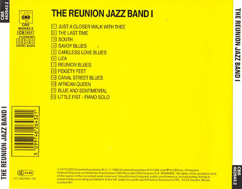 The Reunion Jazz Band : The Reunion Jazz Band I (CD, Album)