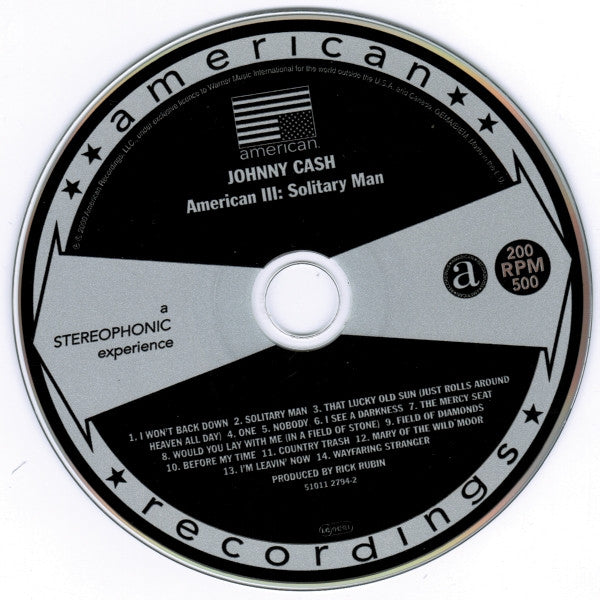 Johnny Cash : American III: Solitary Man (CD, Album, RE)