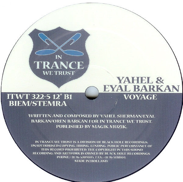 Yahel & Eyal Barkan : Voyage (Magikal Remake) (12")