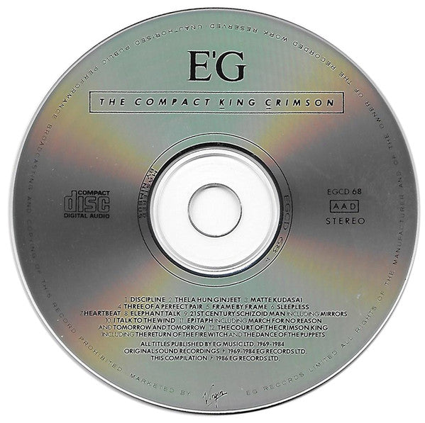 King Crimson : The Compact King Crimson (CD, Comp)