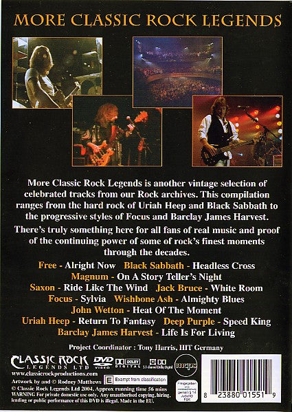 Various : More Classic Rock Legends (DVD, NTSC)