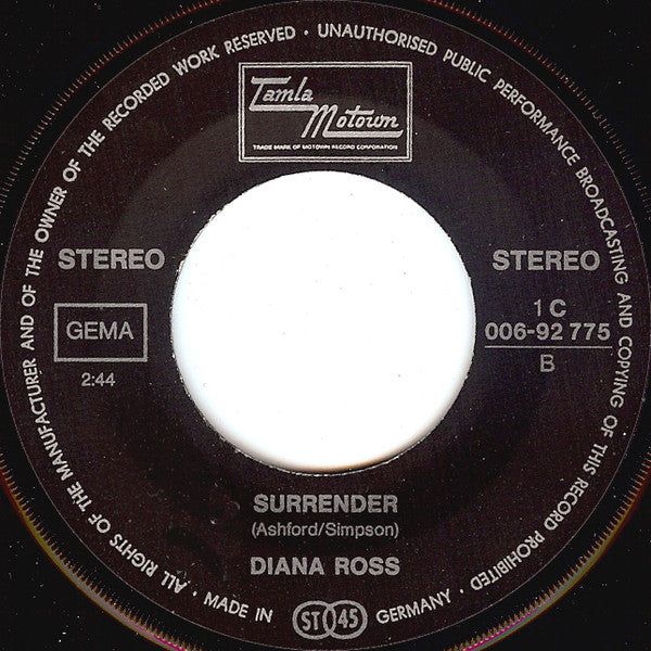 Diana Ross : I'm Still Waiting / Surrender (7", Single)