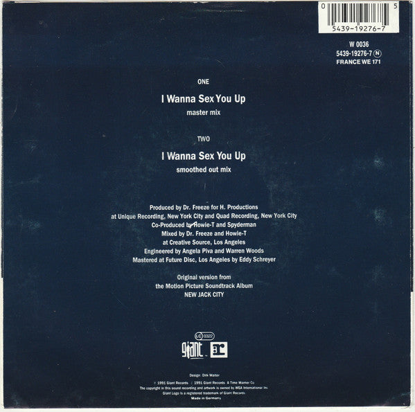Color Me Badd : I Wanna Sex You Up (7", Single)