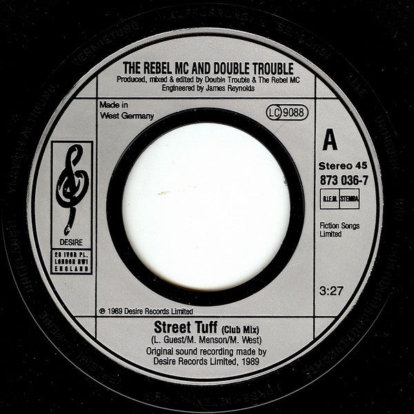 Rebel MC And Double Trouble : Street Tuff (7", Single)