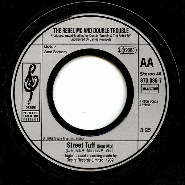 Rebel MC And Double Trouble : Street Tuff (7", Single)
