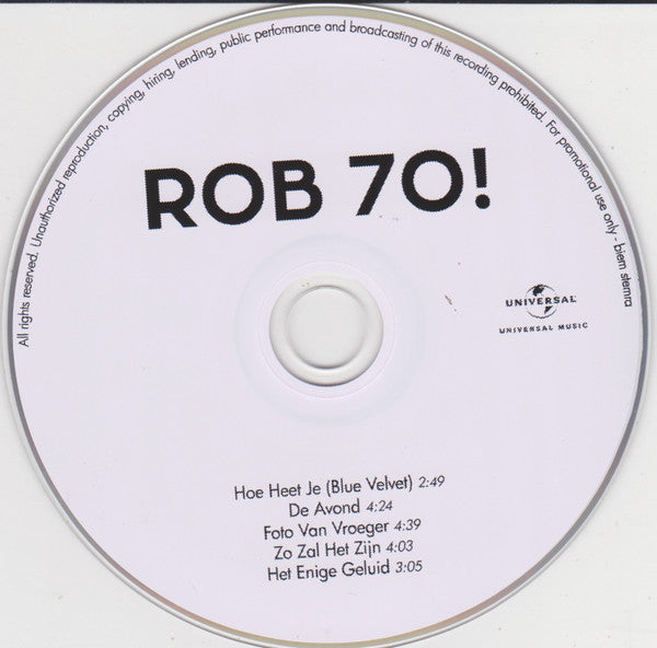 Rob de Nijs : ROB 70! (CD, MiniAlbum, Comp, Promo)