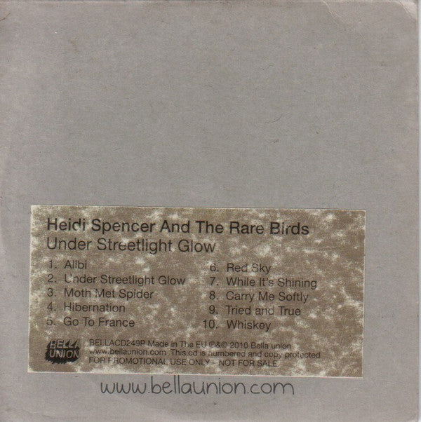 Heidi Spencer And The Rare Birds : Under Streetlight Glow (CD, Album, Promo)