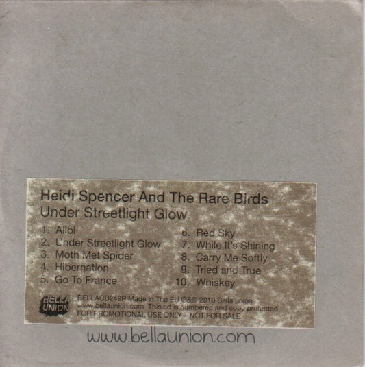 Heidi Spencer And The Rare Birds : Under Streetlight Glow (CD, Album, Promo)