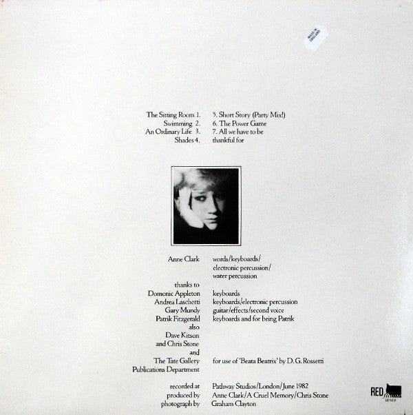 Anne Clark : The Sitting Room (LP, Album)