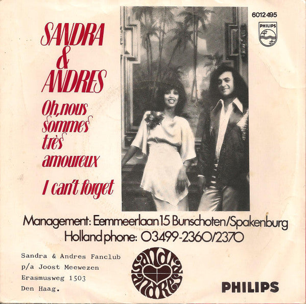 Sandra & Andres : Oh, Nous Sommes Trés Amoureux (7", Single, Inj)