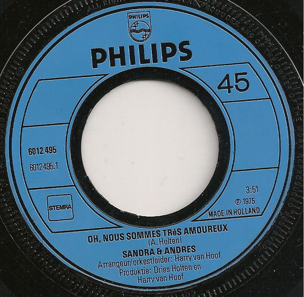 Sandra & Andres : Oh, Nous Sommes Trés Amoureux (7", Single, Inj)
