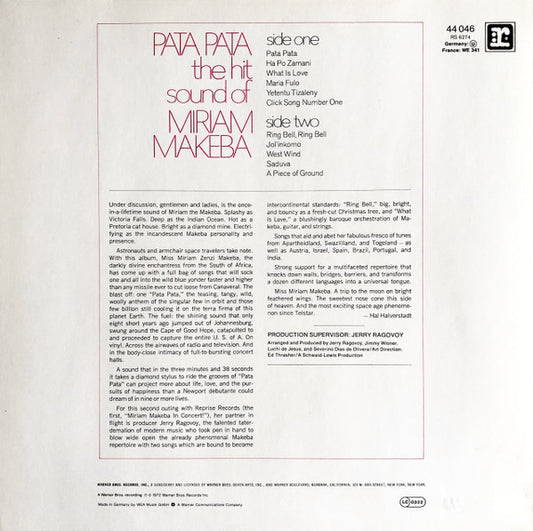 Miriam Makeba : Pata Pata (LP, Album, RE)