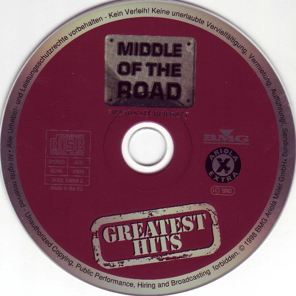 Middle Of The Road : Greatest Hits (CD, Comp)