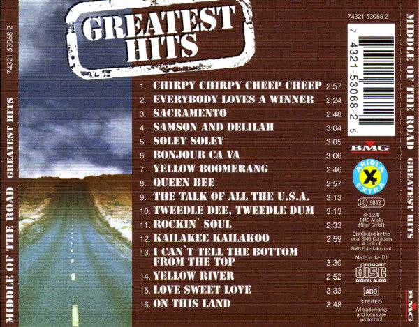 Middle Of The Road : Greatest Hits (CD, Comp)