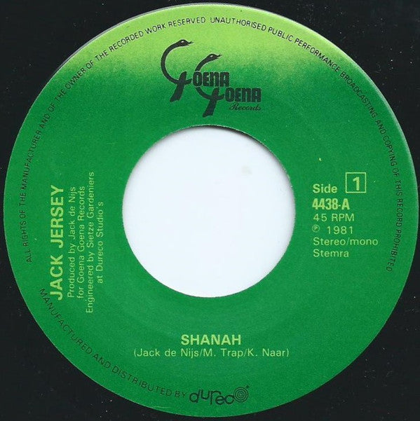 Jack Jersey : Shanah (7", Single)
