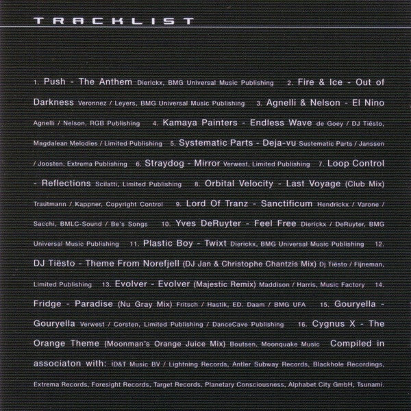 DJ Tiësto : Live At Innercity - Amsterdam RAI (CD, Mixed)