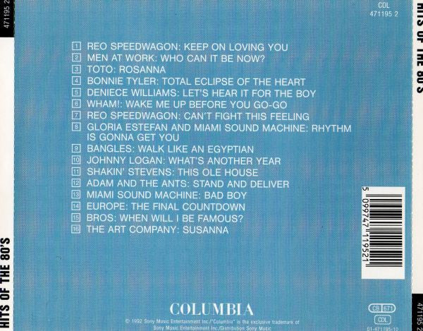 Various : Hits Of The 80's (CD, Comp)