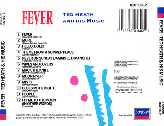 Ted Heath And His Music : Fever (CD, Album, RE)