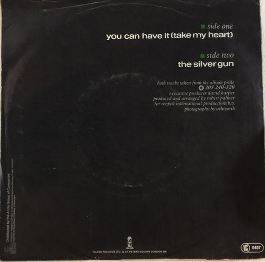 Robert Palmer : You Can Have It (Take My Heart) (7", Single)