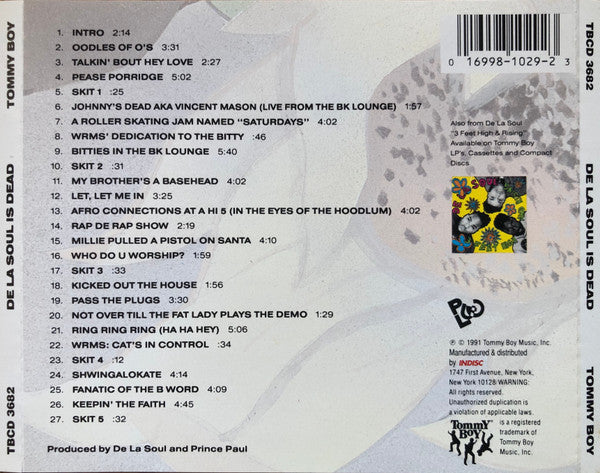 De La Soul : De La Soul Is Dead (CD, Album)