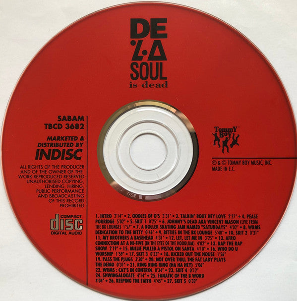 De La Soul : De La Soul Is Dead (CD, Album)