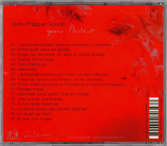Jean-Philippe Goude : Pour L'Instant (CD, Album, Comp)