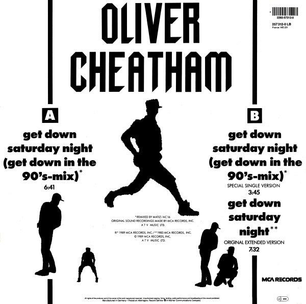 Oliver Cheatham : Get Down Saturday Night (Get Down In The 90's Mix) (12", Maxi)