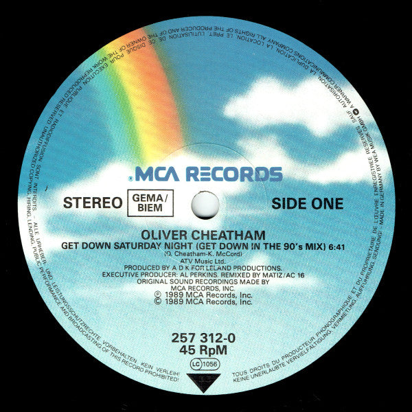 Oliver Cheatham : Get Down Saturday Night (Get Down In The 90's Mix) (12", Maxi)