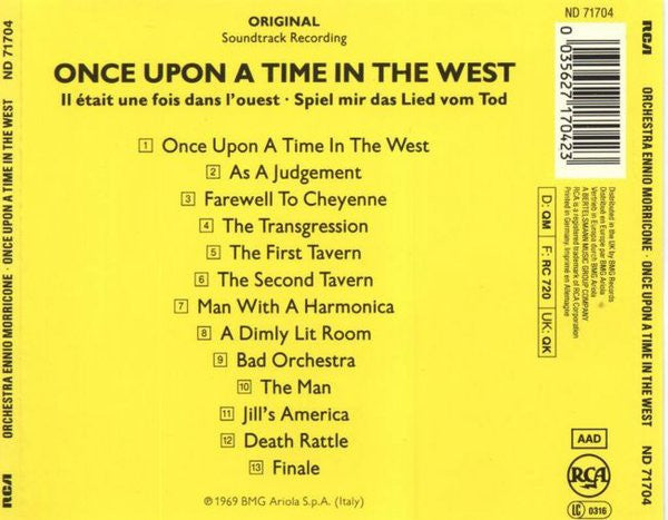The Ennio Morricone Orchestra : Once Upon A Time In The West = Il Était Une Fois Dans L'Ouest = Spiel Mir Das Lied Vom Tod (CD, Album, RE)