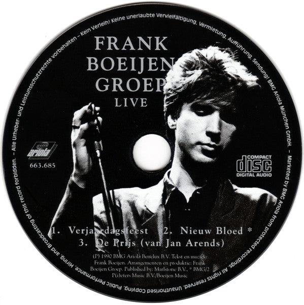 Frank Boeijen Groep : Verjaardagsfeest - Live (CD, Single)