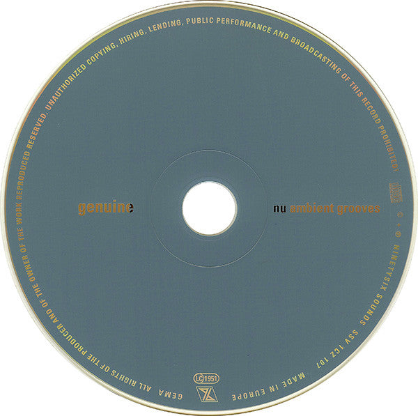 Genuine : Nu Ambient Grooves (CD, Album)