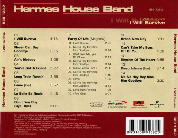 Hermes House Band : I Will Survive (CD, Album, RE)