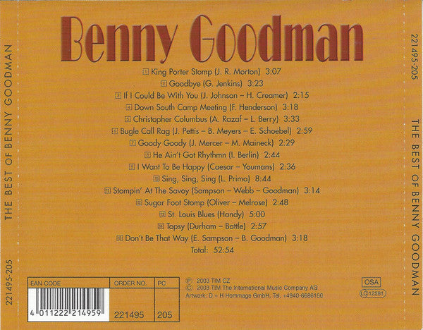 Benny Goodman : The Best Of Benny Goodman - Original Hits (CD, Comp)