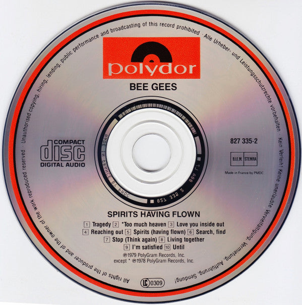Bee Gees : Spirits Having Flown (CD, Album, RE)