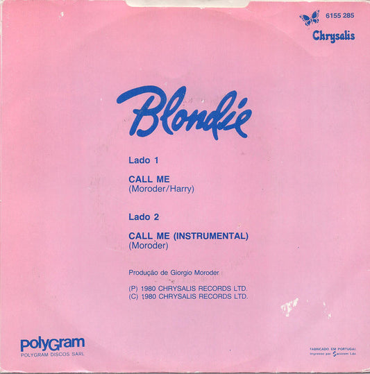 Blondie : Call Me (7", Single)