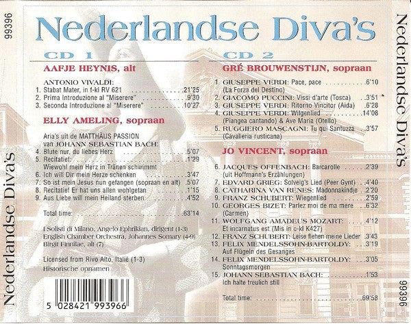 Aafje Heynis, Elly Ameling, Gré Brouwenstijn, Jo Vincent : Nederlandse Diva's (2xCD, Album, Comp)
