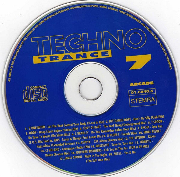 Various : Techno Trance 7 (CD, Comp)