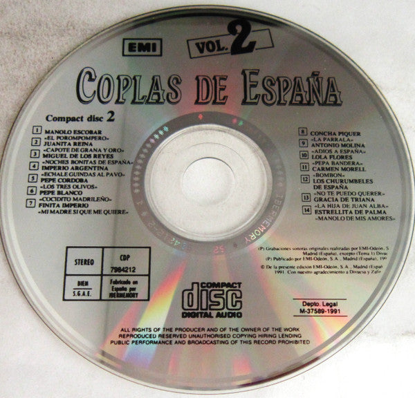 Various : Coplas De España Vol. 2 (2xCD, Comp)